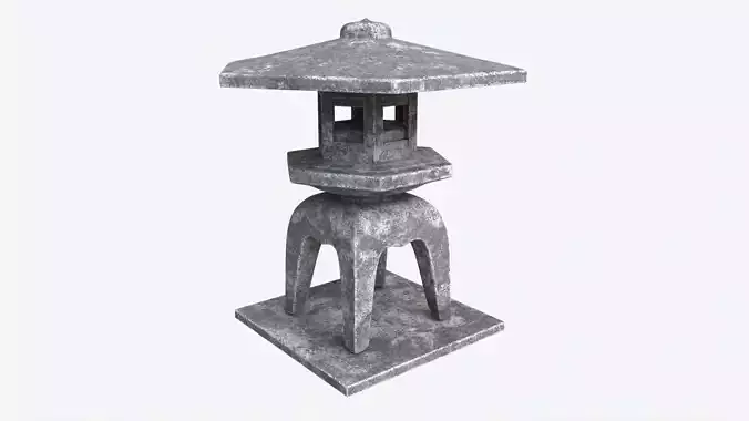 Japanese Stone Garden Lantern 02