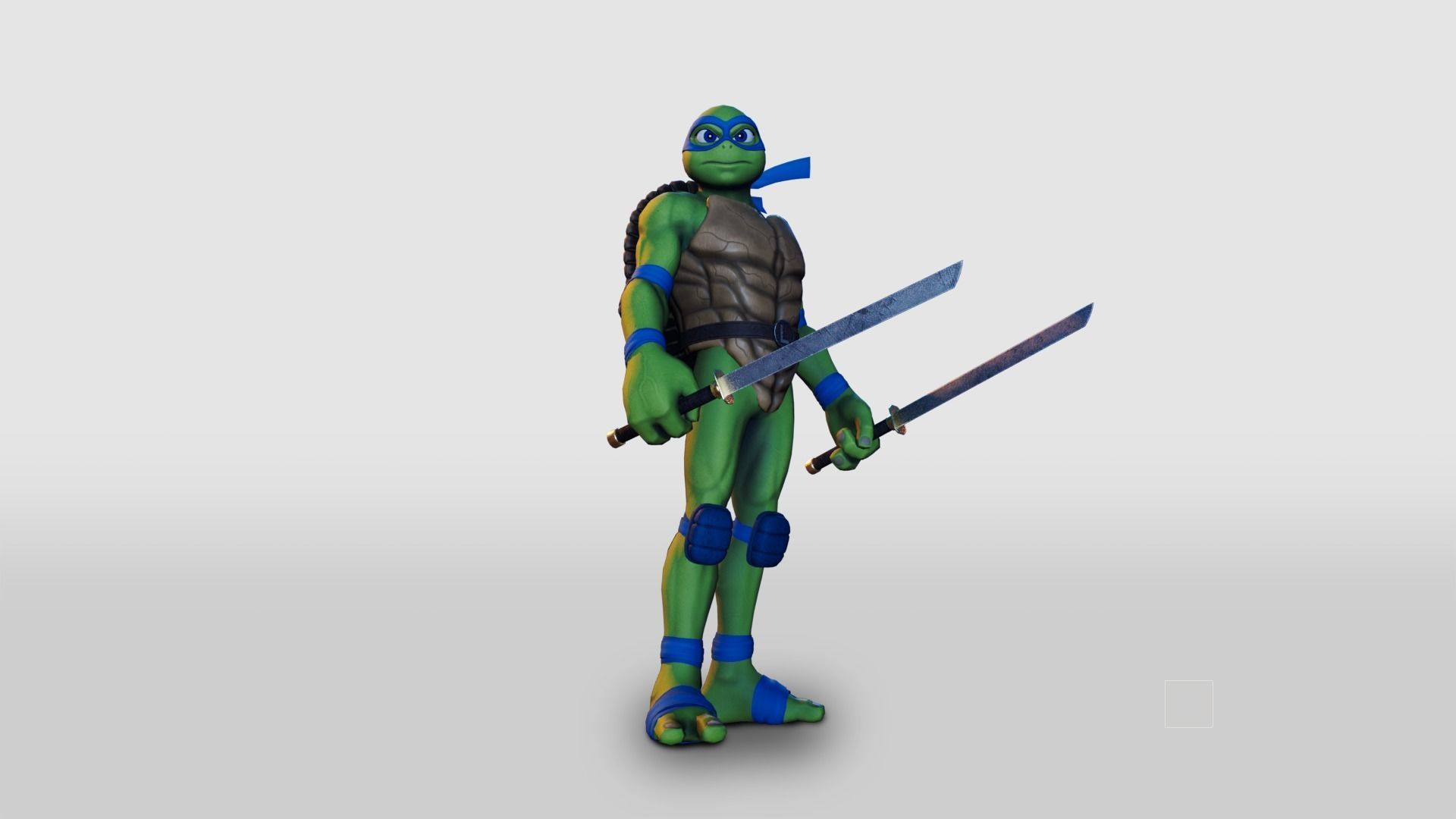 Leonardo Ninja Turtle Low-poly 3D model_2