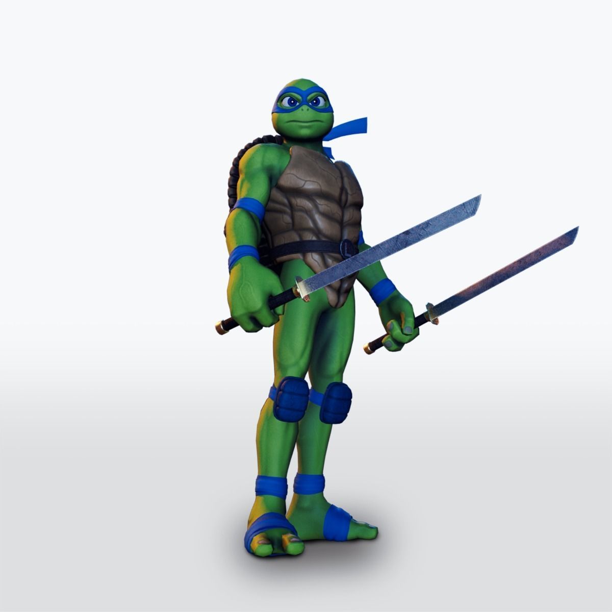 Leonardo Ninja Turtle Low-poly 3D model_6