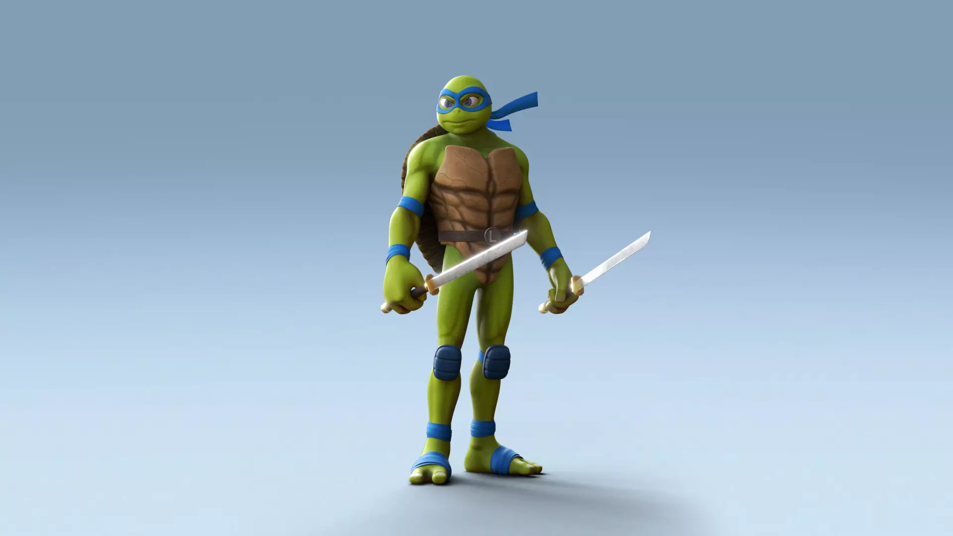 Leonardo Ninja Turtle Low-poly 3D model_0