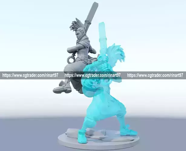 ekko 3D print model from League of Legends 3D print model