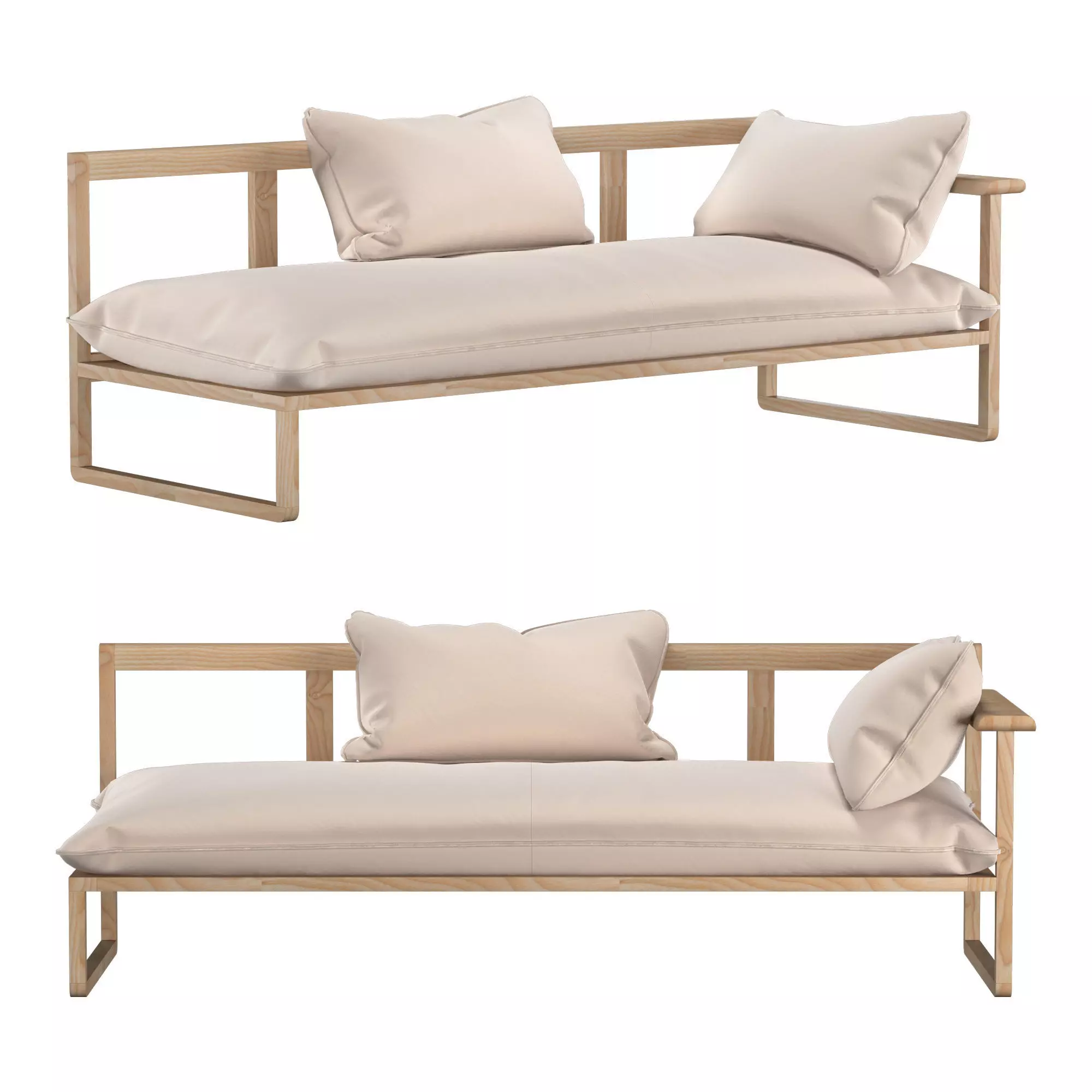 Long Chair 3D model_0