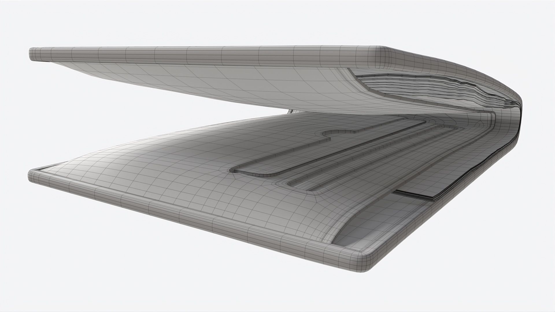 Leather Wallet for Men 02 with Banknotes 3D model_7