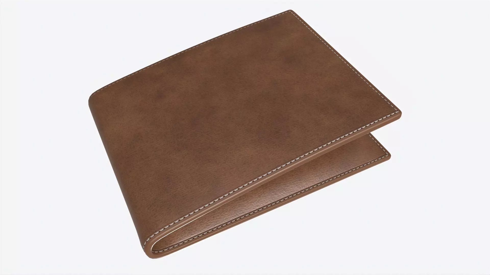 Leather Wallet for Men 02 with Banknotes 3D model_0