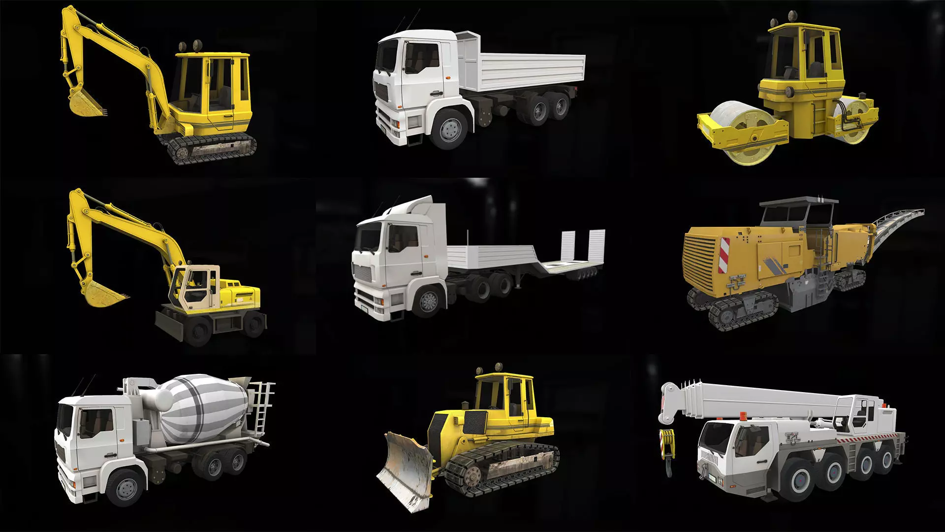Machinery pack Low-poly 3D model