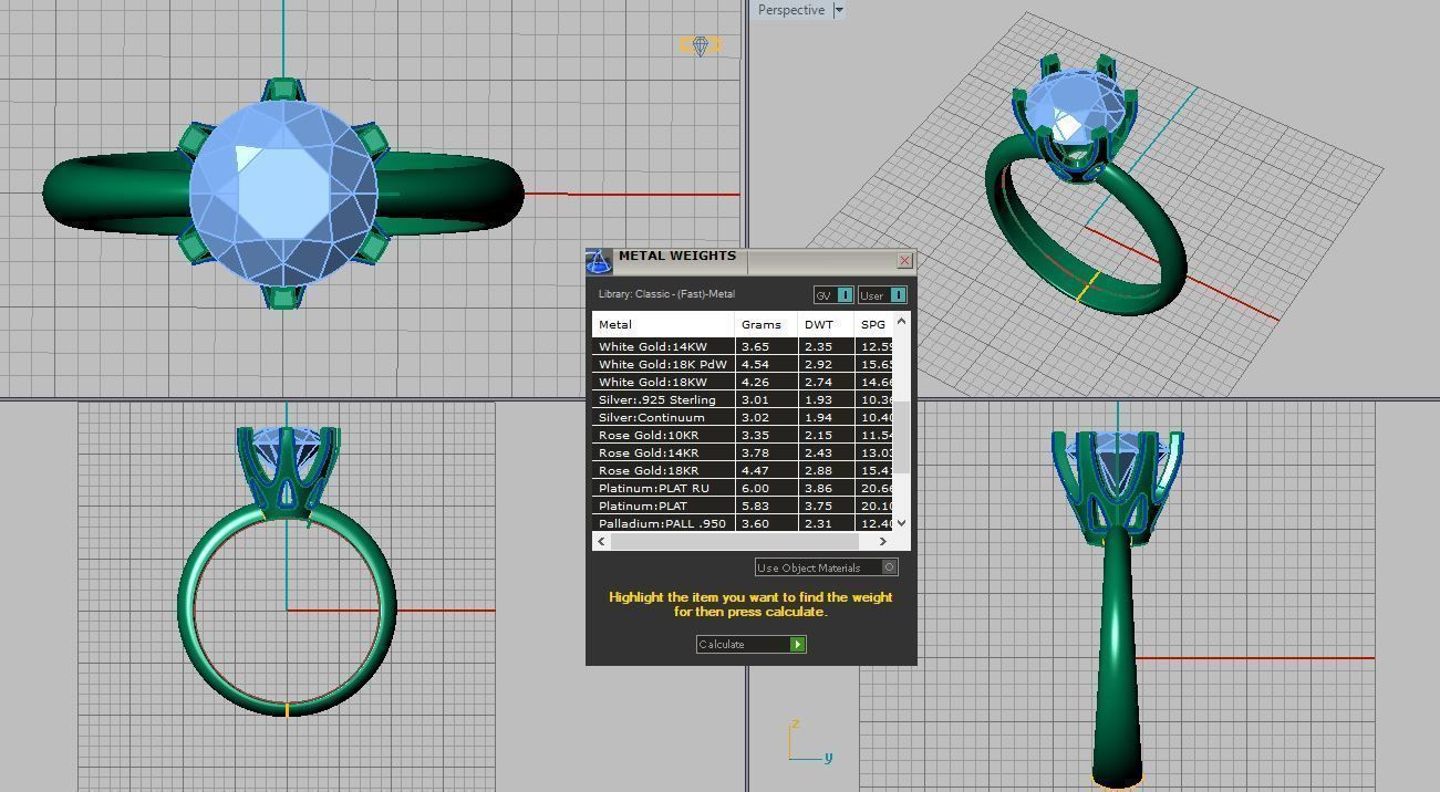 Solitaire ring 3D print model_11