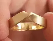 Wedding band  V-shaped ring Unisex chevron band 2690 3D print model