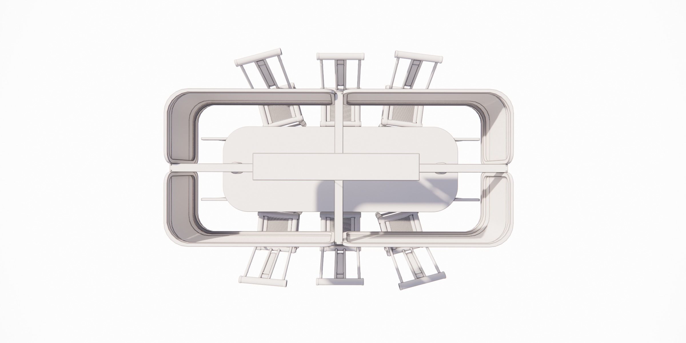 PALANQUIN TABLE SET Low-poly 3D model_13