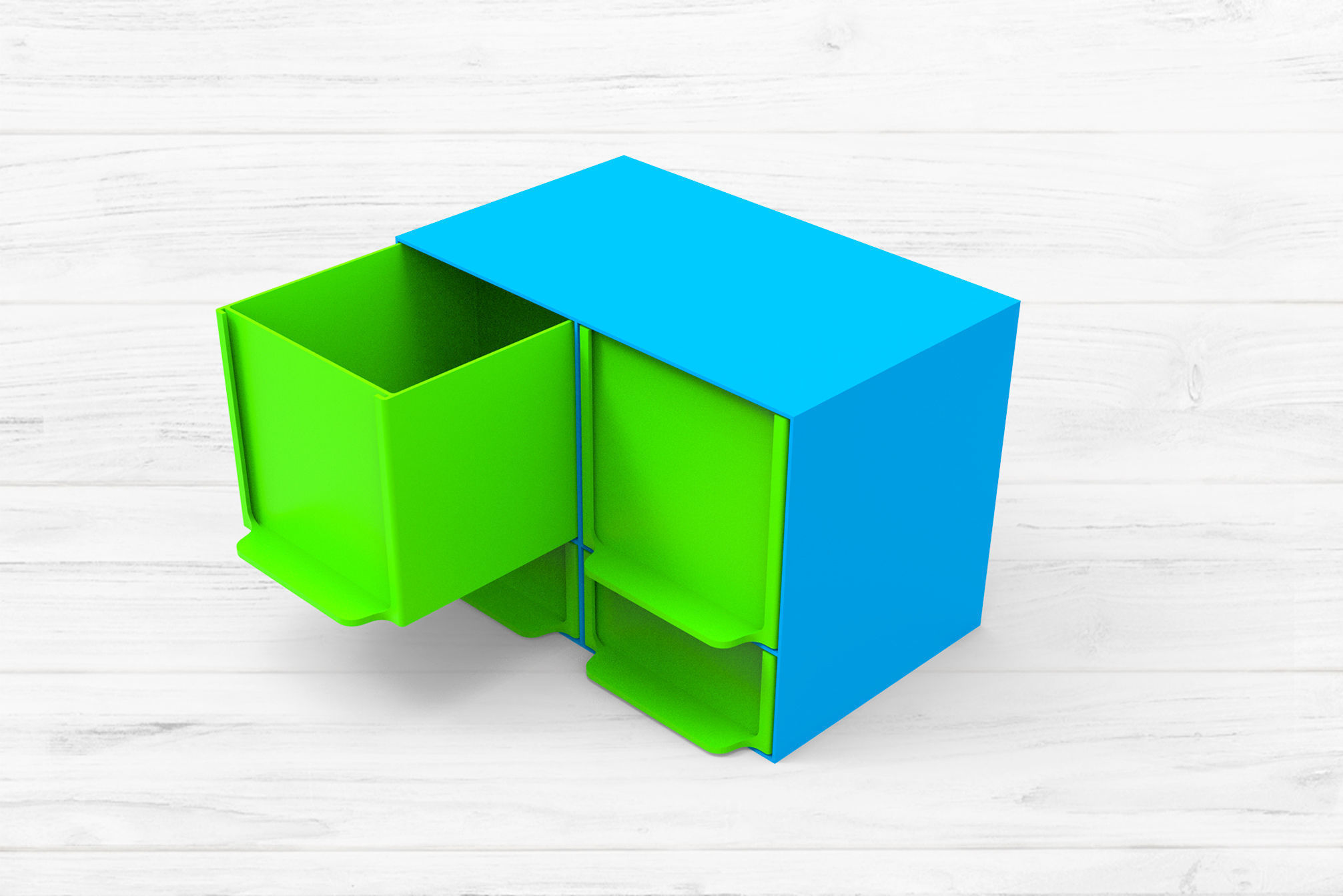 Small desktop organizer for 3D printer 3D print model_4