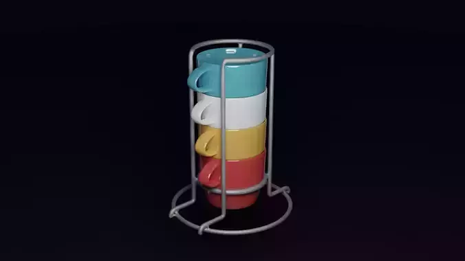 Metal Mug Tree Holder Organizer Rack Stand