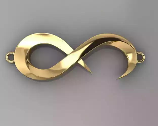 Gold infinity sign 3D print model