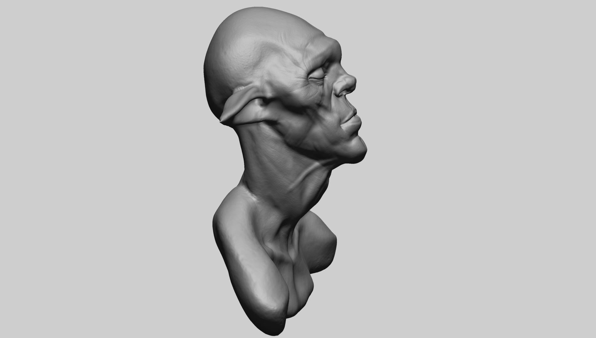 Creature Head F1 3D model_2