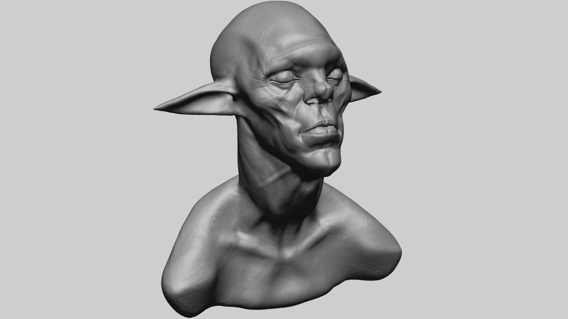 Creature Head F1 3D model_1