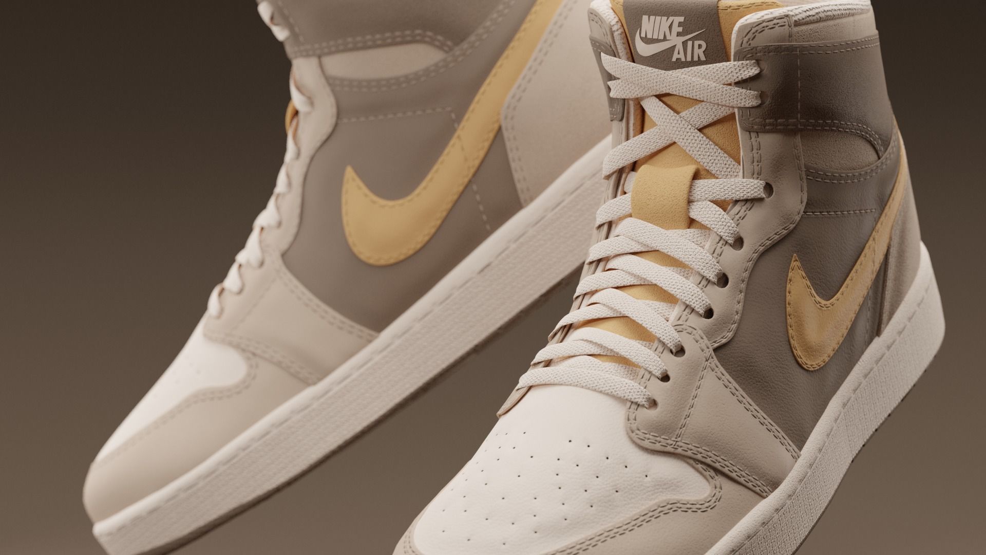 Air Jordan Nike shoes - 06 Low-poly 3D model_2