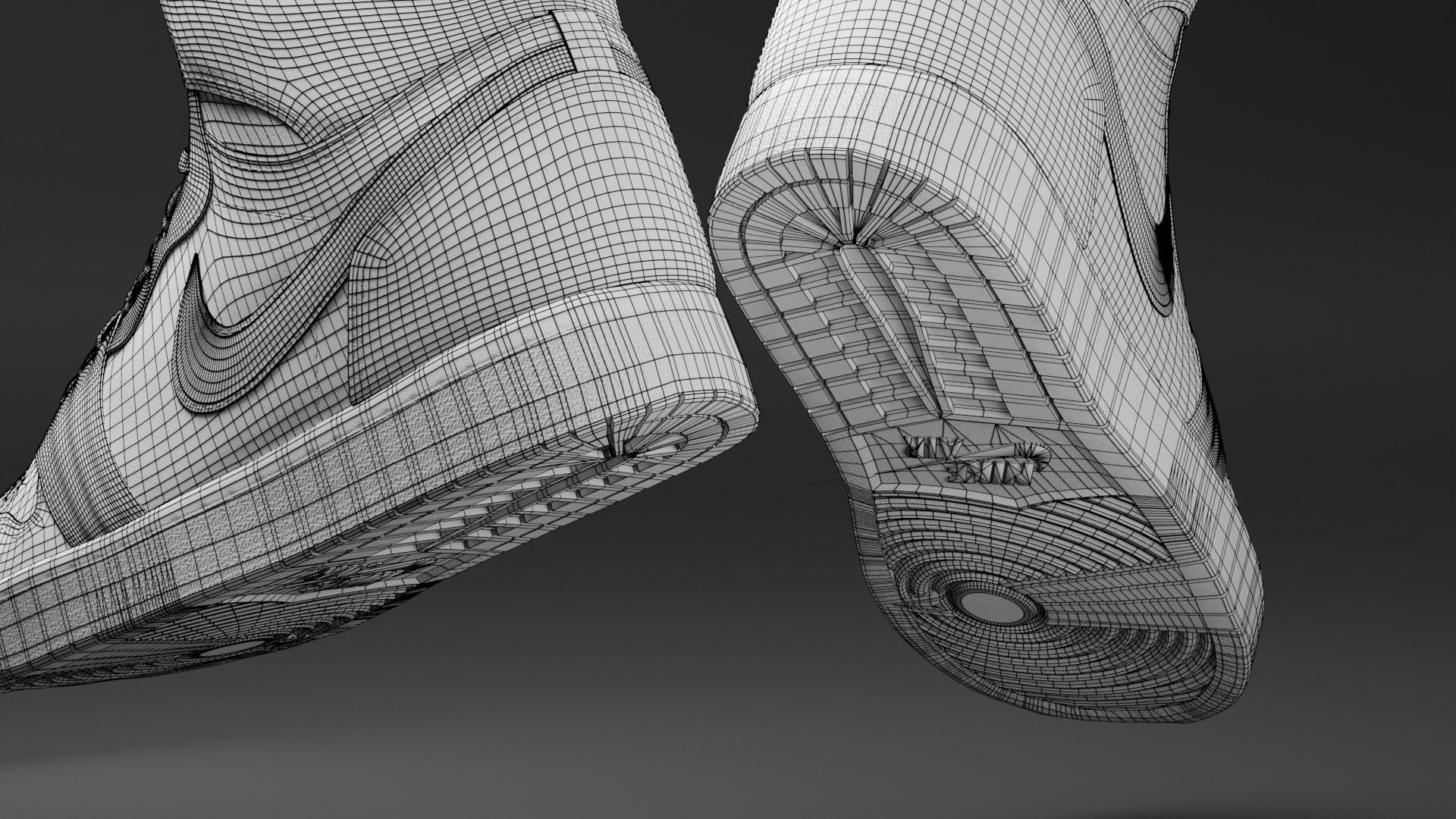 Air Jordan Nike shoes - 06 Low-poly 3D model_9