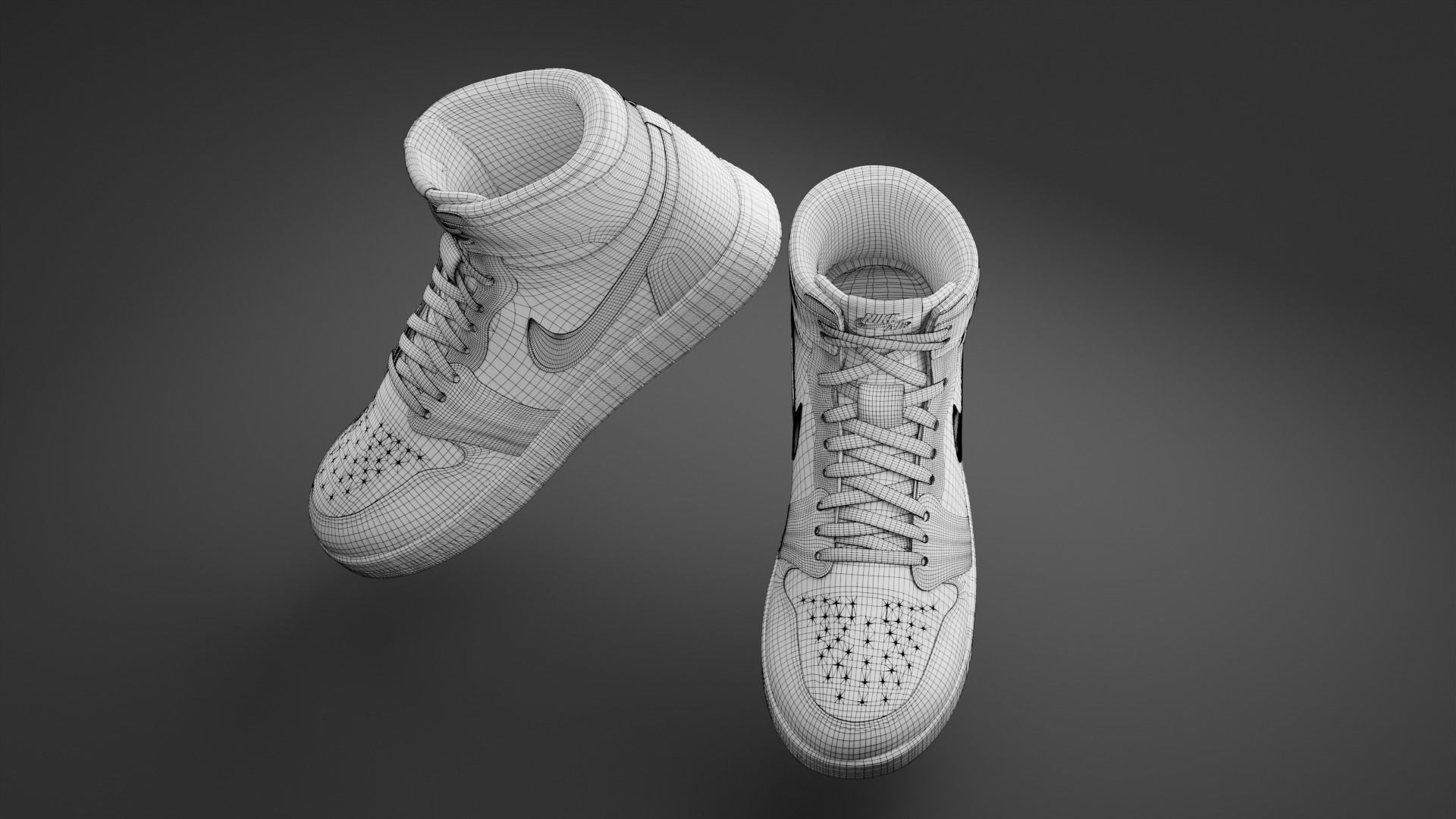 Air Jordan Nike shoes - 06 Low-poly 3D model_13