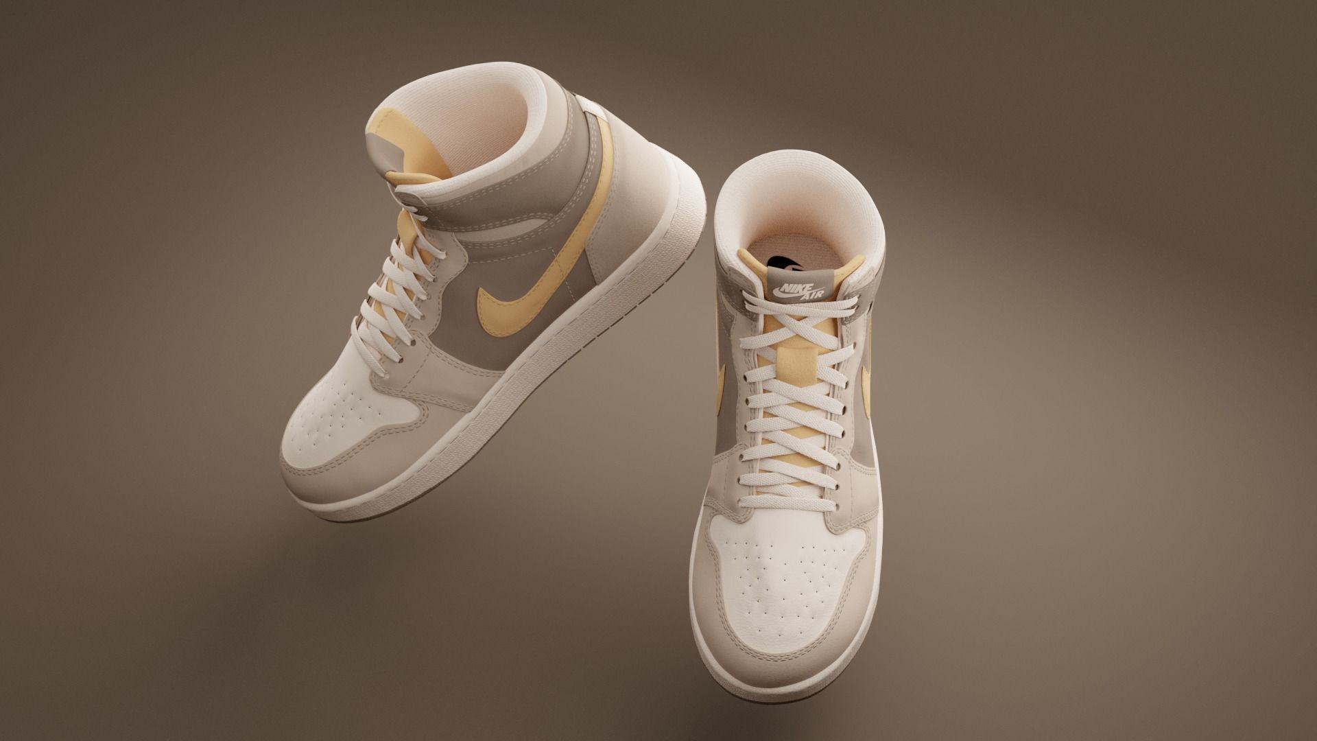 Air Jordan Nike shoes - 06 Low-poly 3D model_12