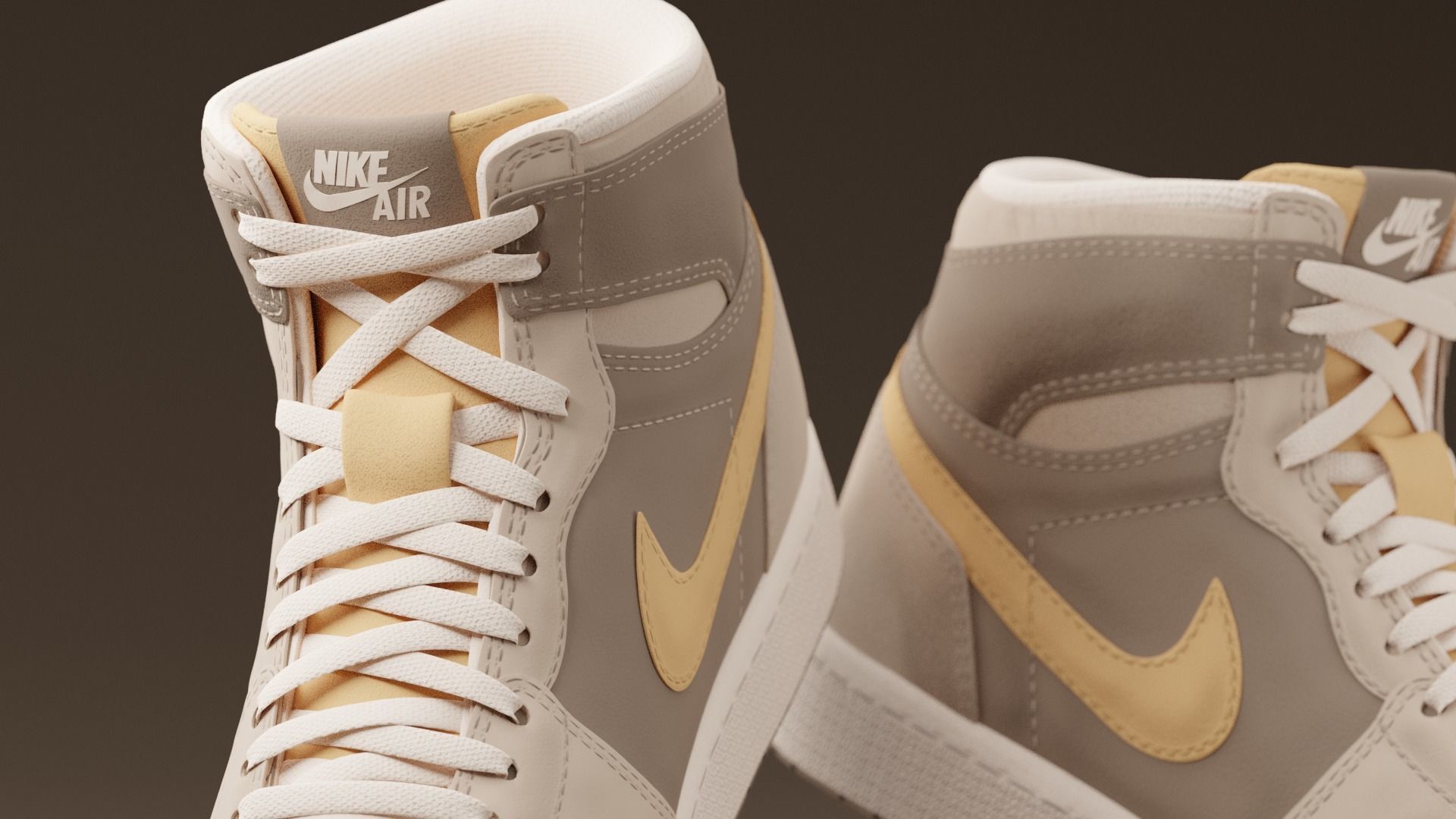 Air Jordan Nike shoes - 06 Low-poly 3D model_10