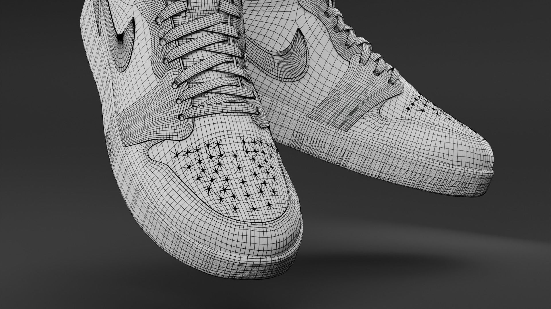 Air Jordan Nike shoes - 06 Low-poly 3D model_5