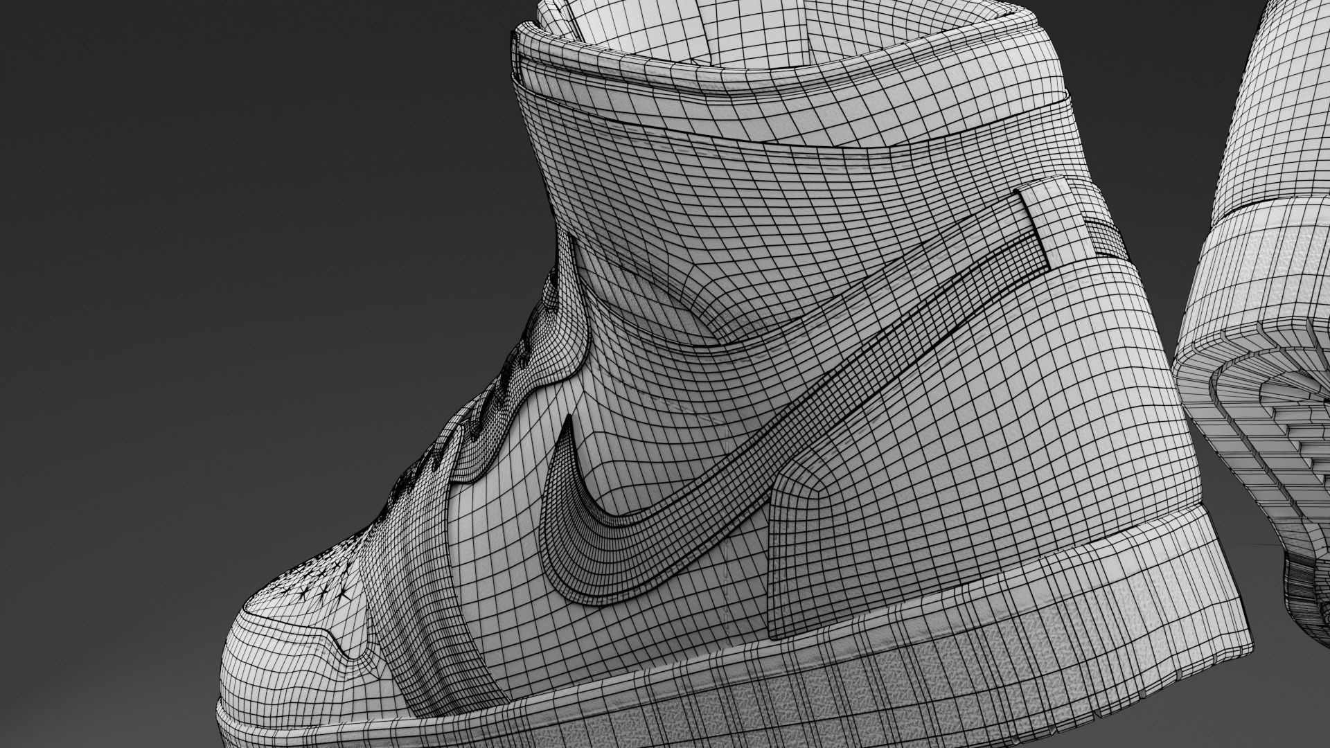 Air Jordan Nike shoes - 06 Low-poly 3D model_7