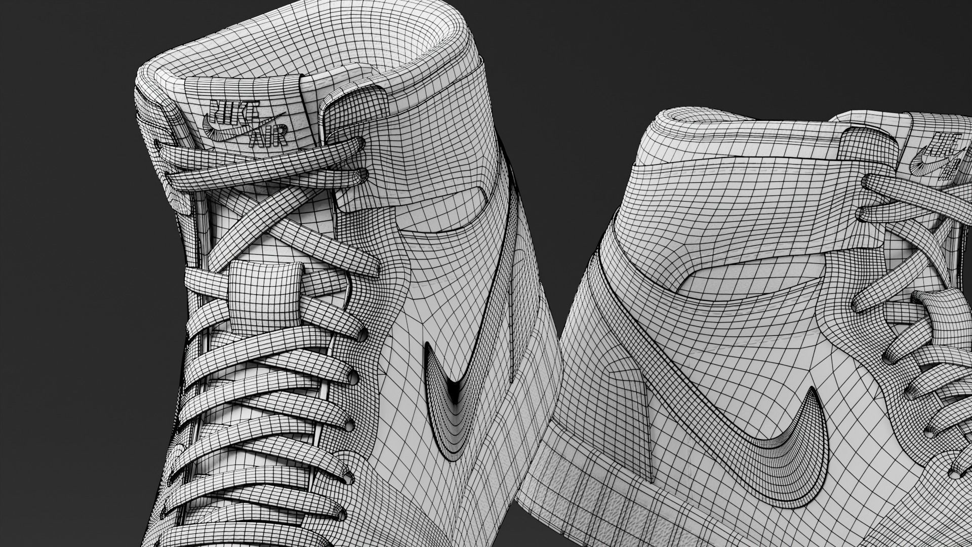 Air Jordan Nike shoes - 06 Low-poly 3D model_11