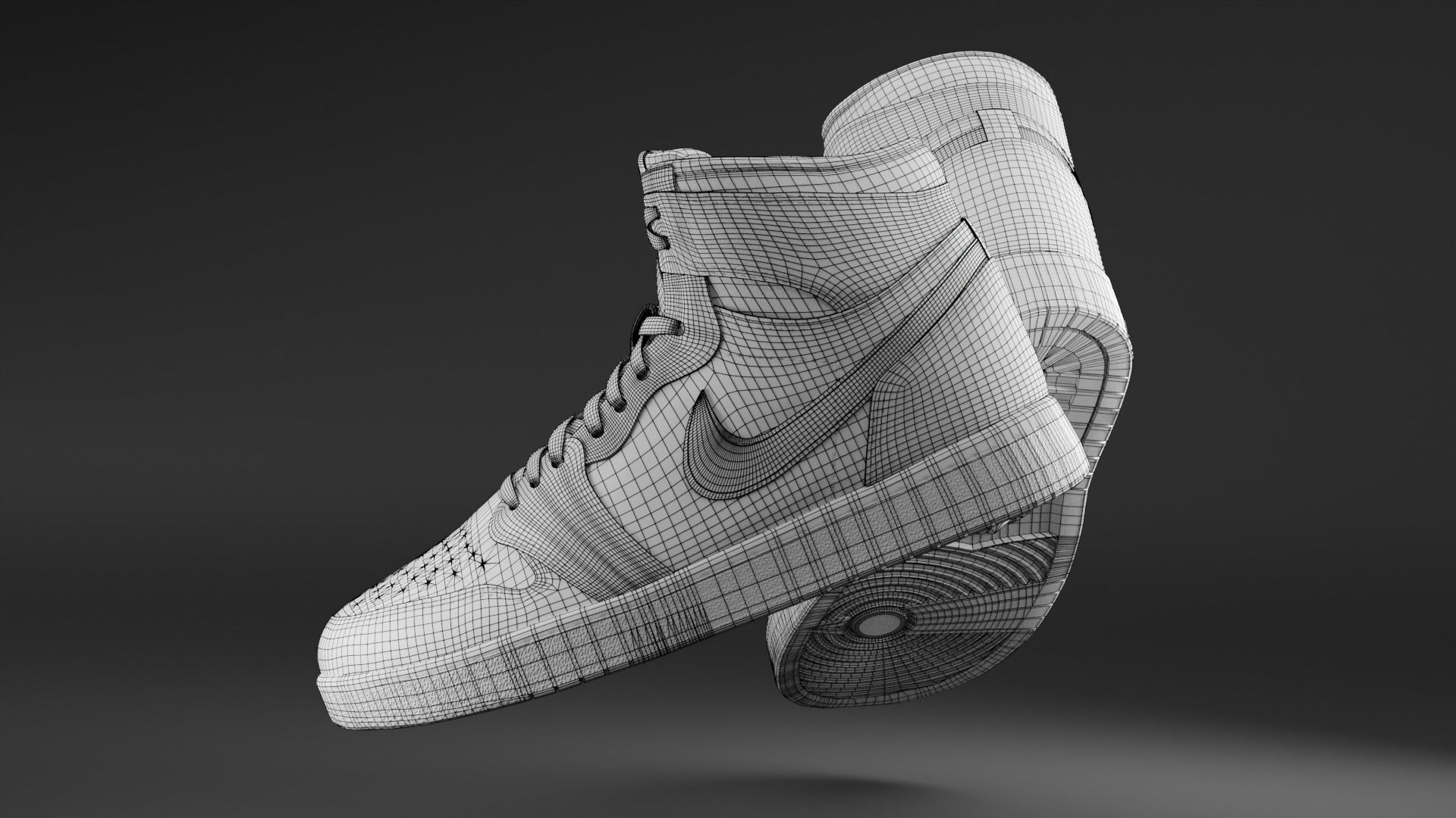 Air Jordan Nike shoes - 06 Low-poly 3D model_15