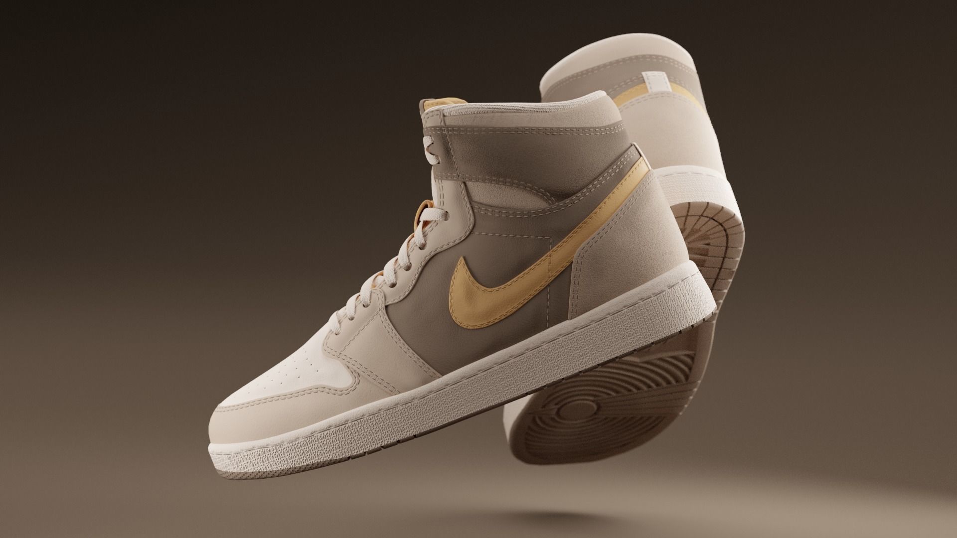 Air Jordan Nike shoes - 06 Low-poly 3D model_14