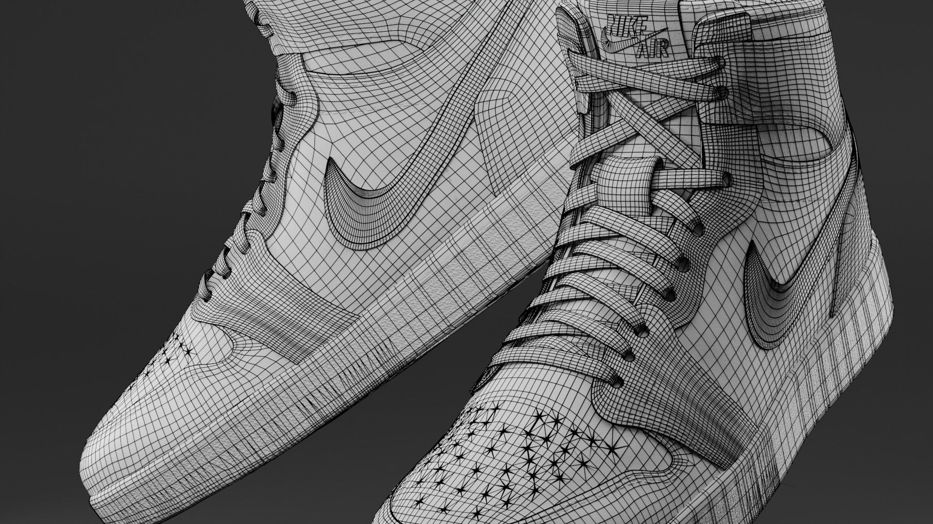 Air Jordan Nike shoes - 06 Low-poly 3D model_3