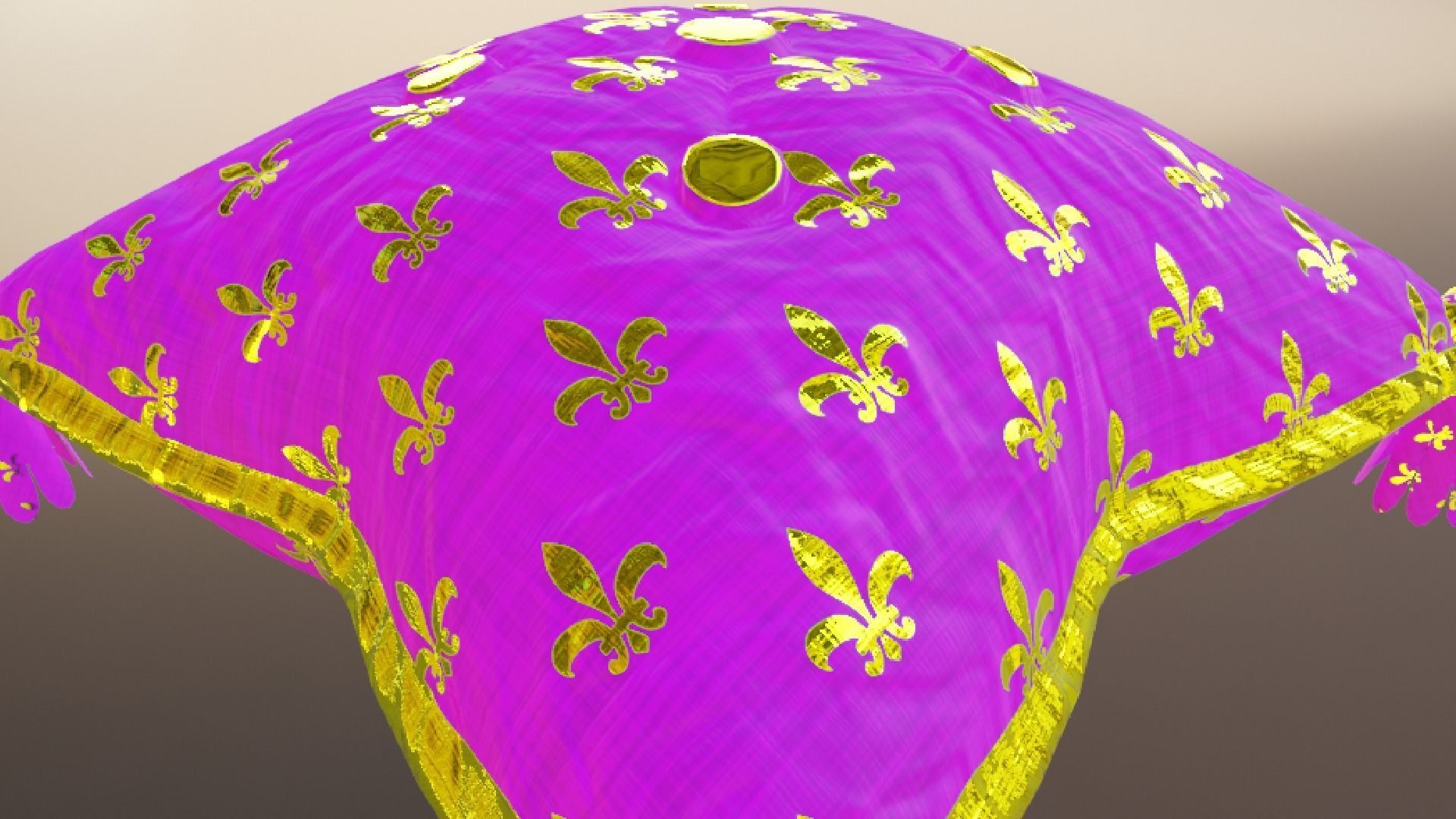 Royal Pillow Set Low-poly 3D model_55