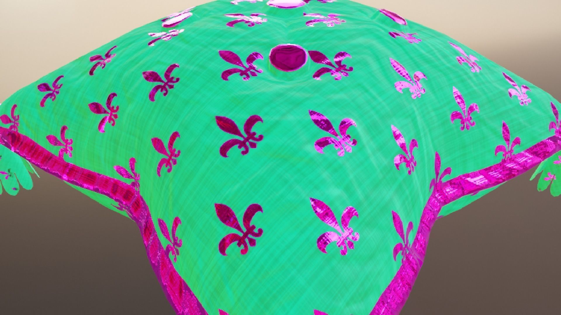 Royal Pillow Set Low-poly 3D model_62