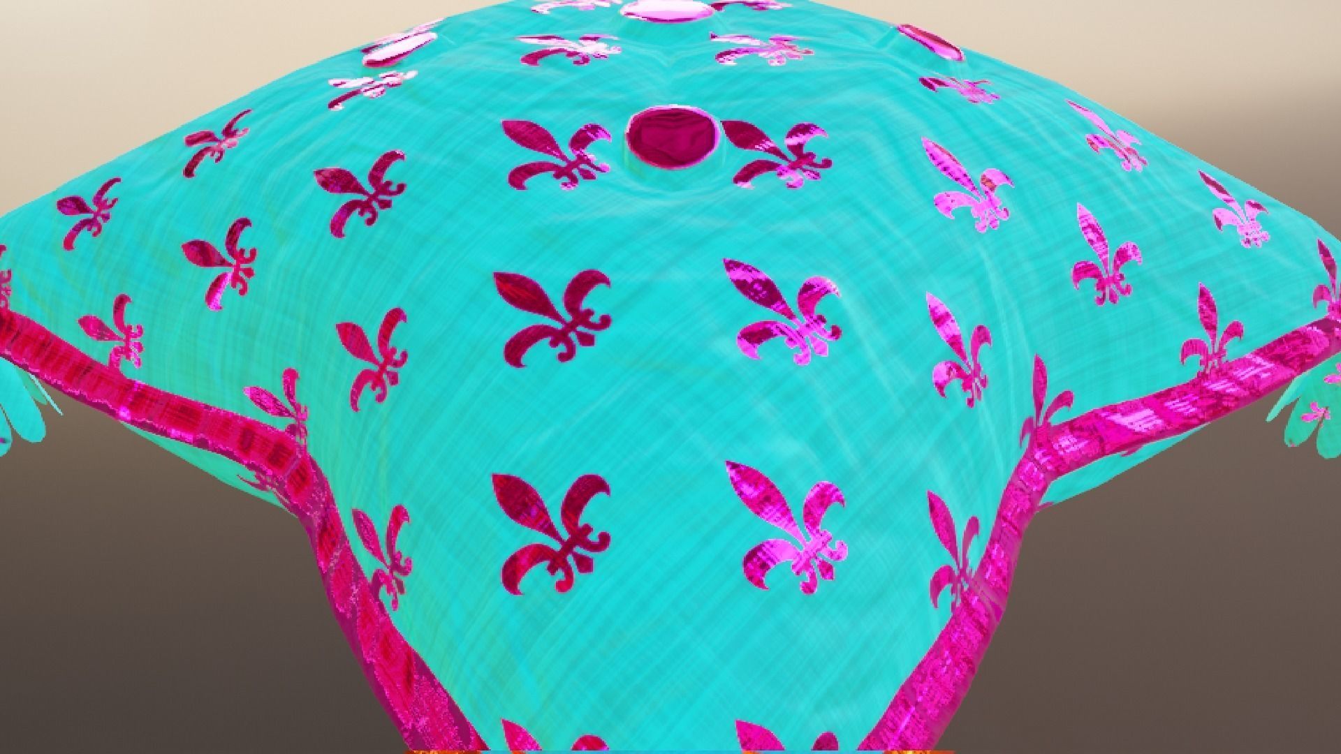 Royal Pillow Set Low-poly 3D model_61