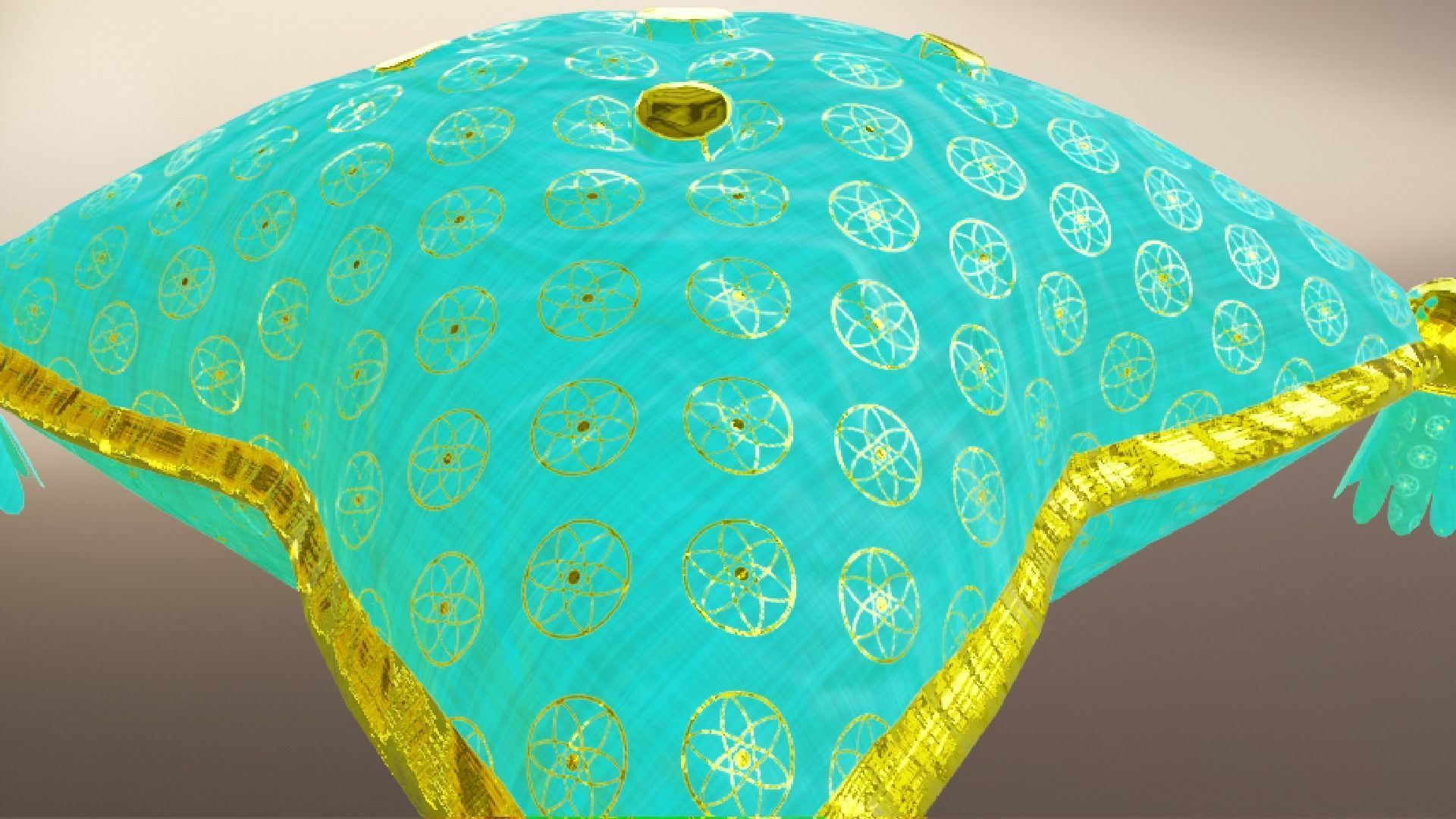 Royal Pillow Set Low-poly 3D model_47