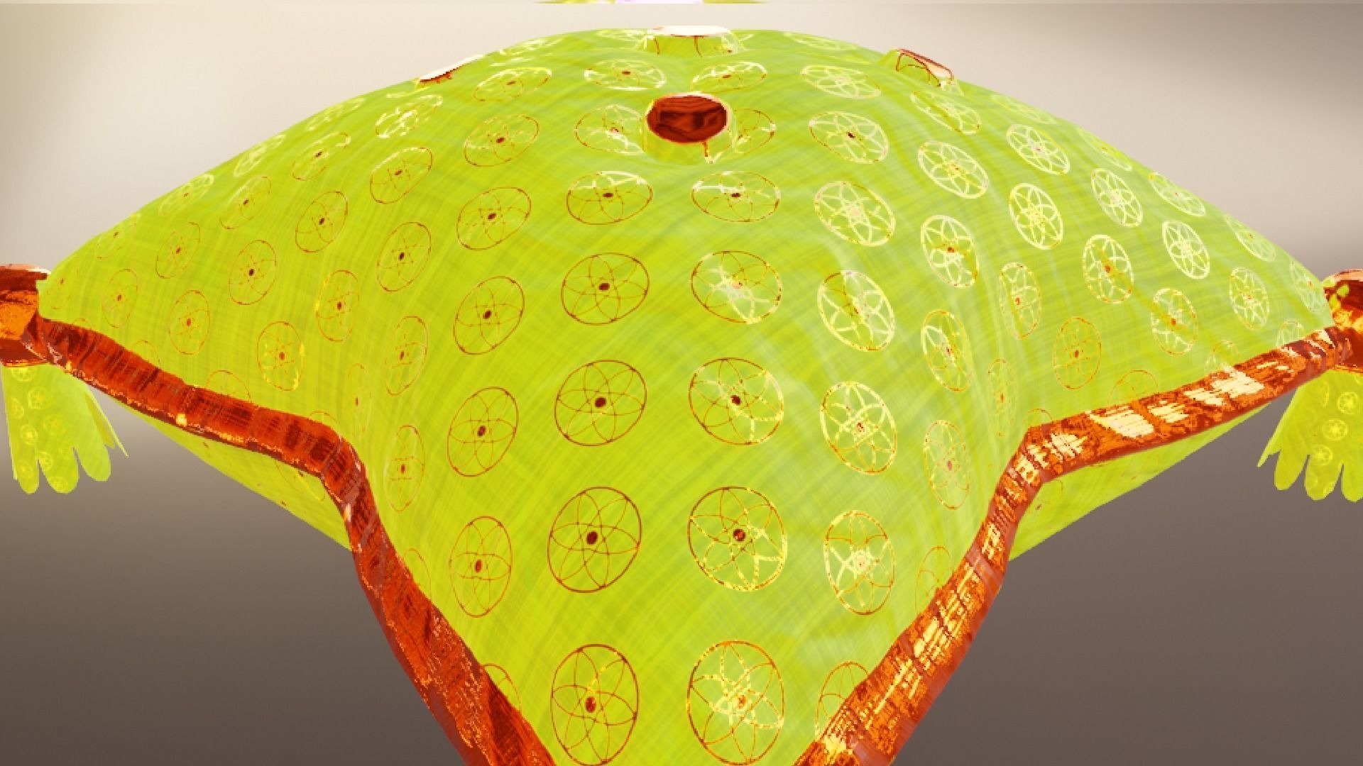 Royal Pillow Set Low-poly 3D model_54