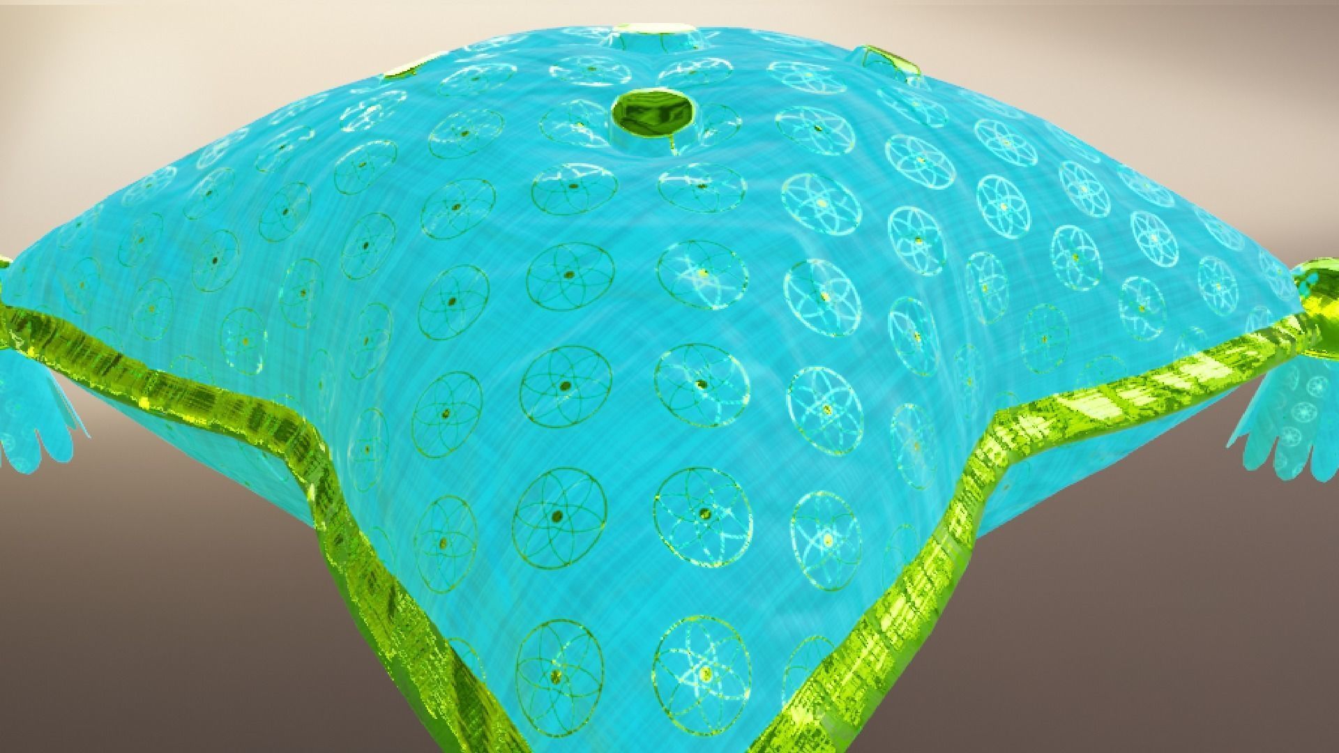 Royal Pillow Set Low-poly 3D model_48