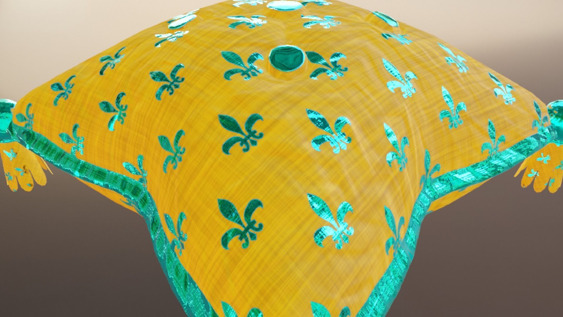 Royal Pillow Set Low-poly 3D model_57