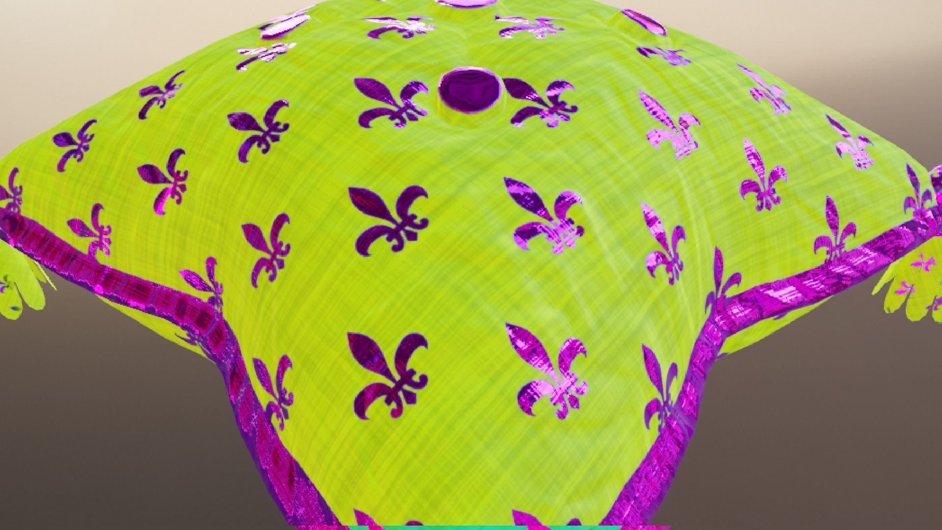 Royal Pillow Set Low-poly 3D model_63