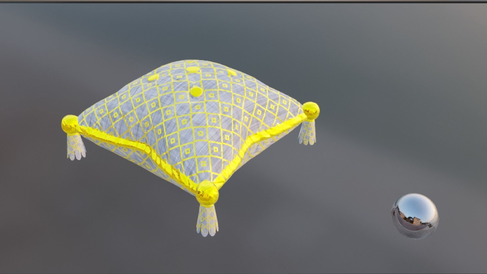 Royal Pillow Set Low-poly 3D model_20