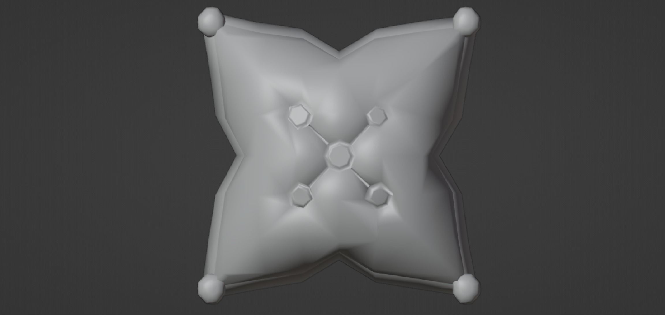 Royal Pillow Set Low-poly 3D model_92