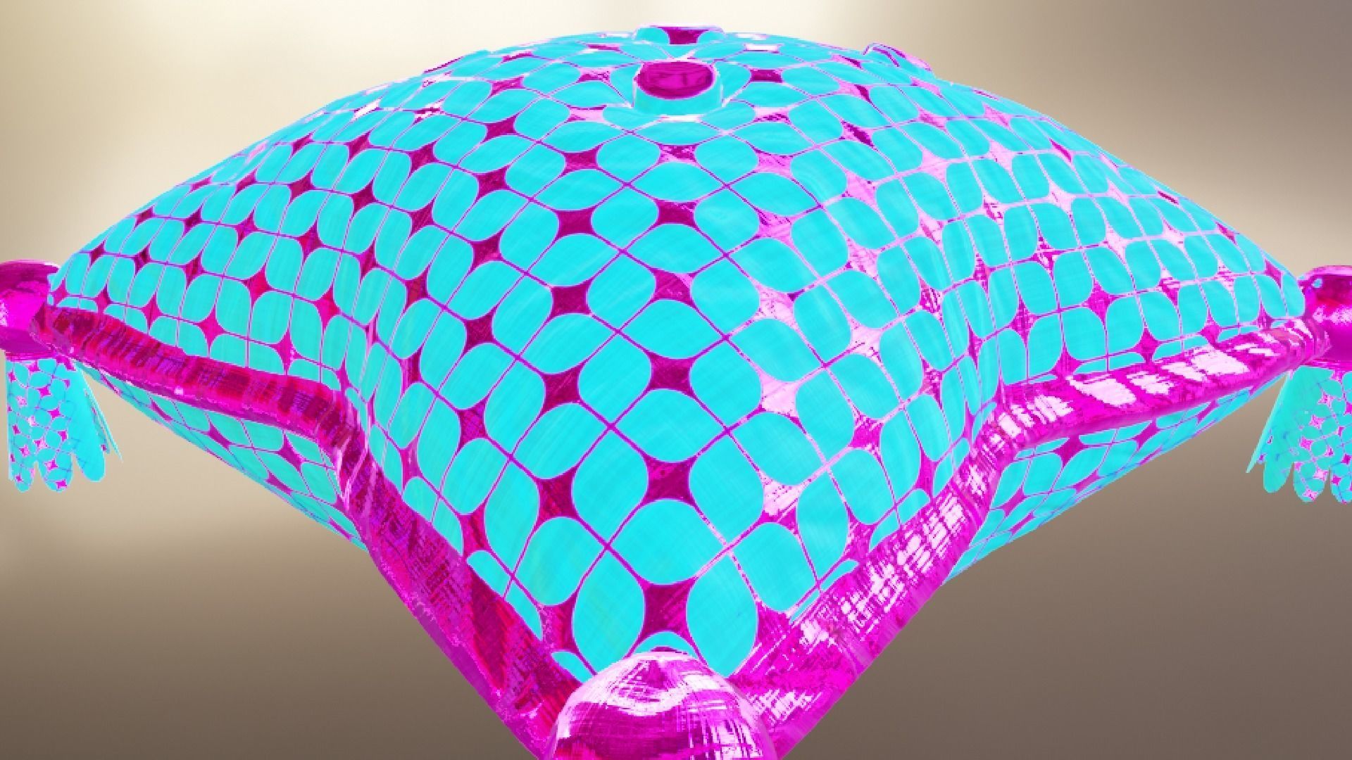 Royal Pillow Set Low-poly 3D model_85