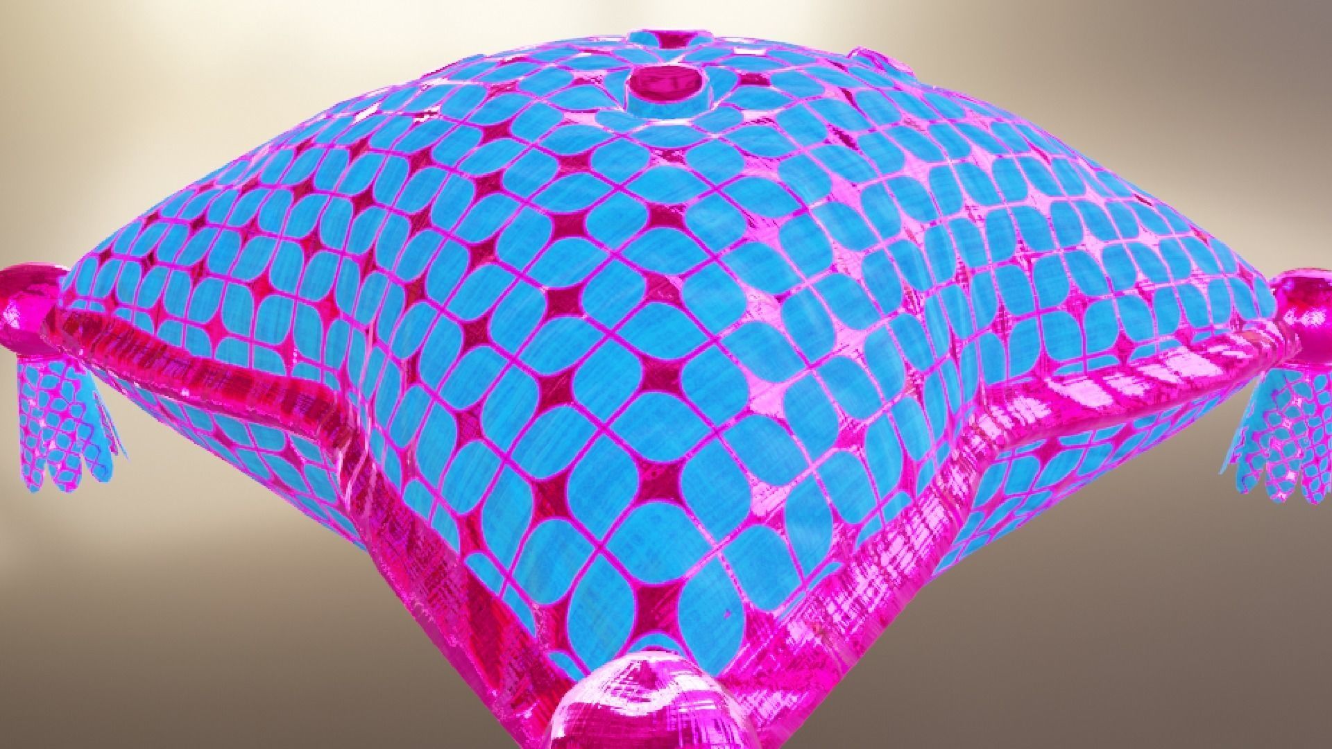 Royal Pillow Set Low-poly 3D model_84