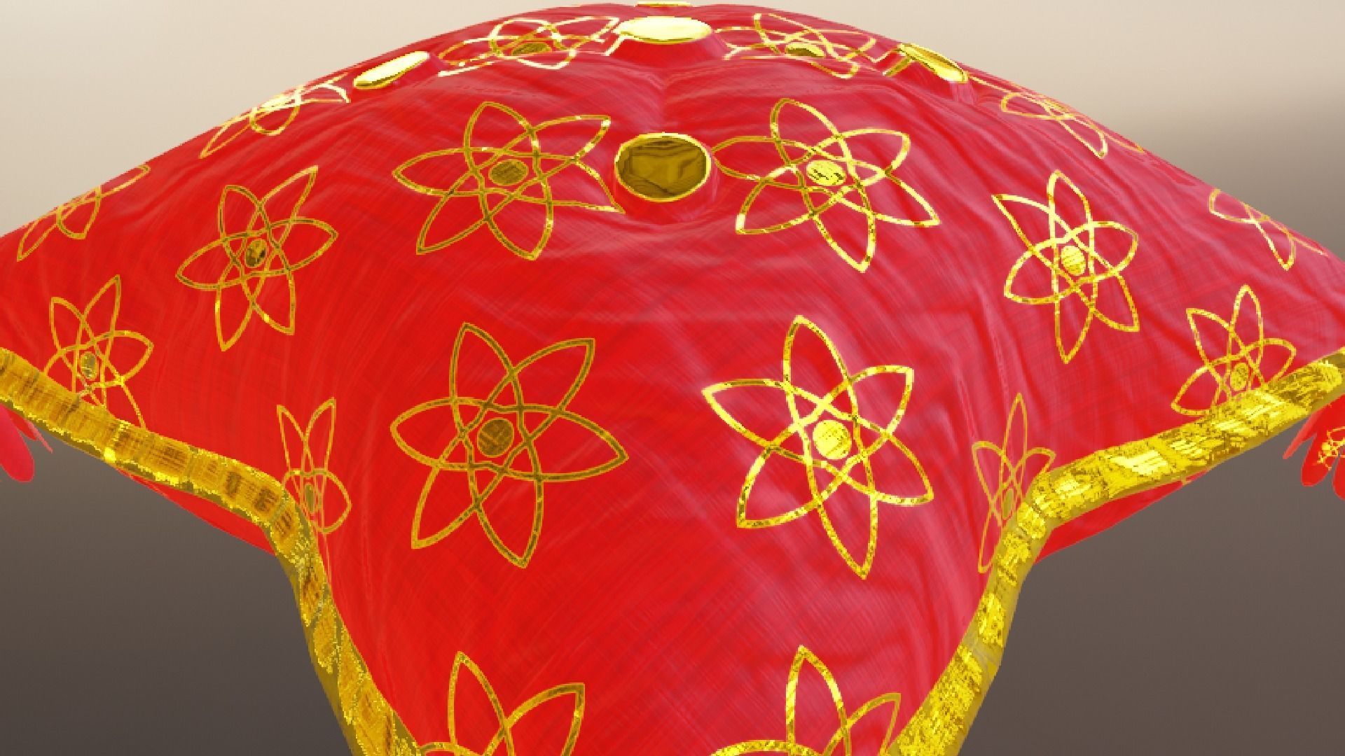 Royal Pillow Set Low-poly 3D model_64