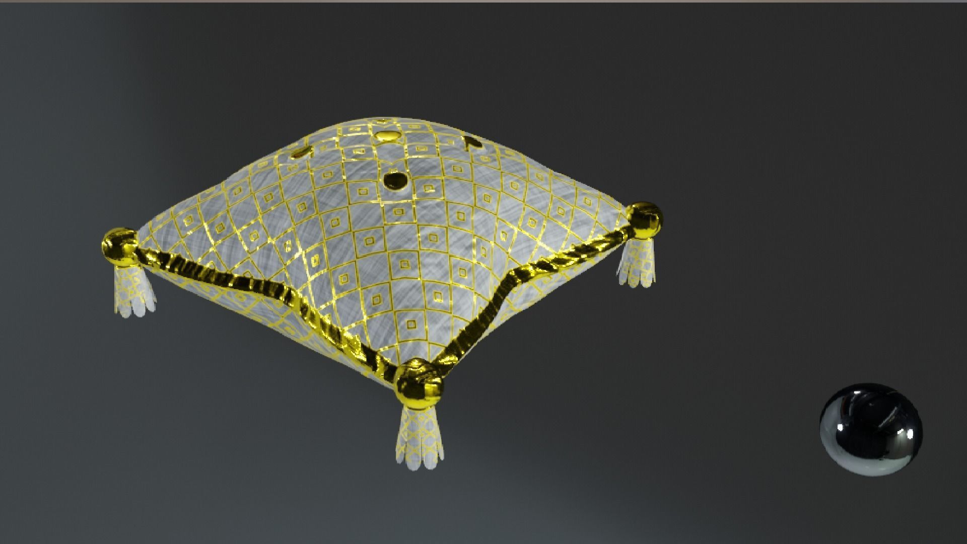 Royal Pillow Set Low-poly 3D model_18