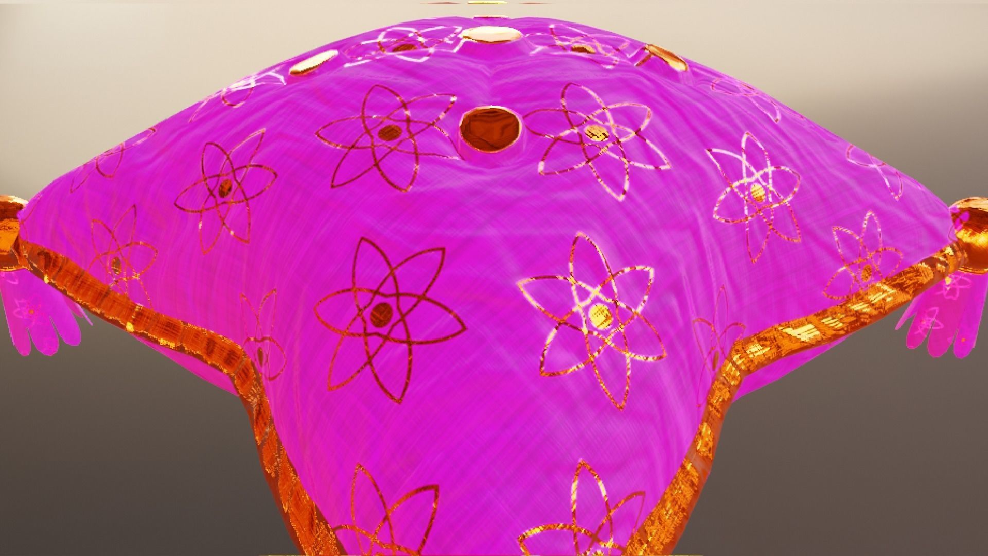 Royal Pillow Set Low-poly 3D model_65