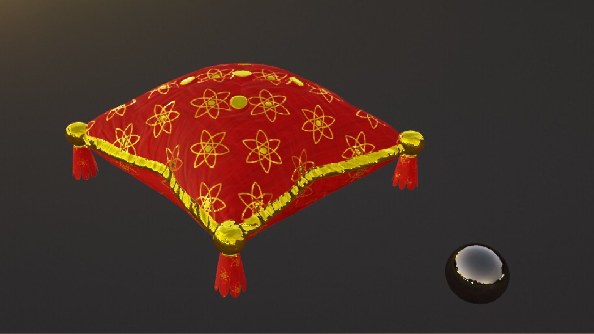 Royal Pillow Set Low-poly 3D model_25