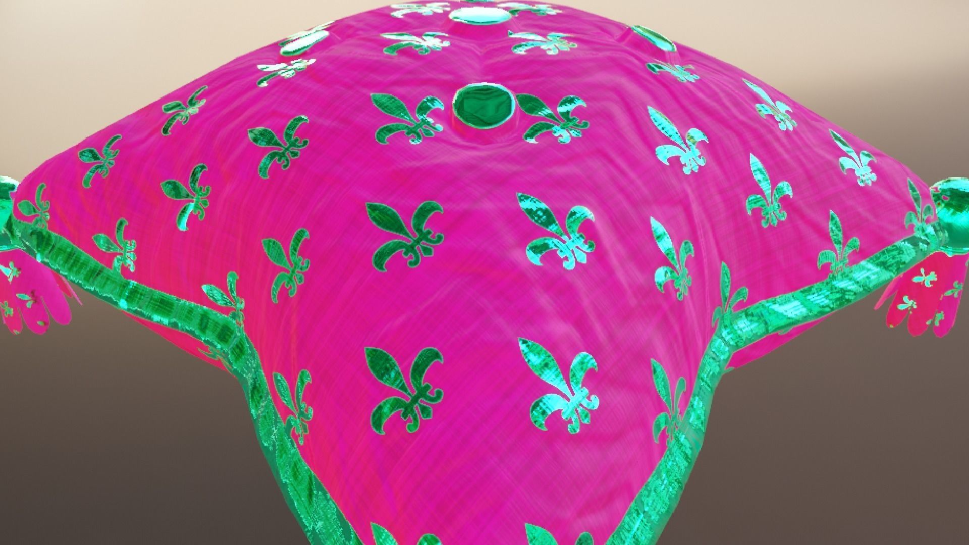 Royal Pillow Set Low-poly 3D model_56