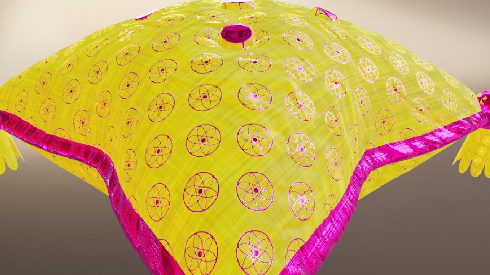 Royal Pillow Set Low-poly 3D model_53