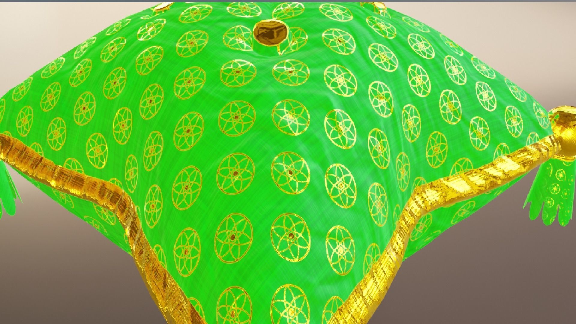 Royal Pillow Set Low-poly 3D model_45