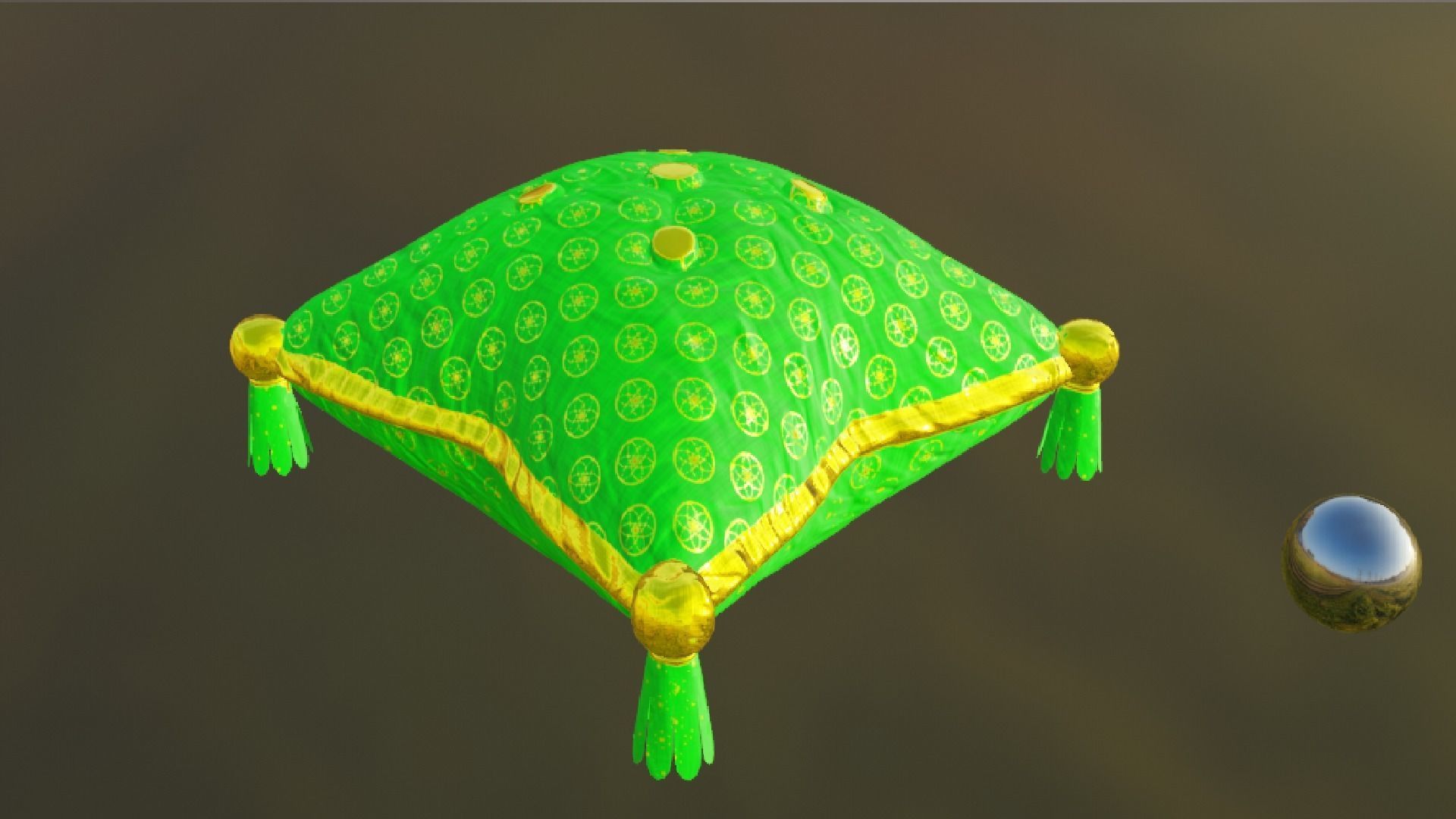 Royal Pillow Set Low-poly 3D model_41