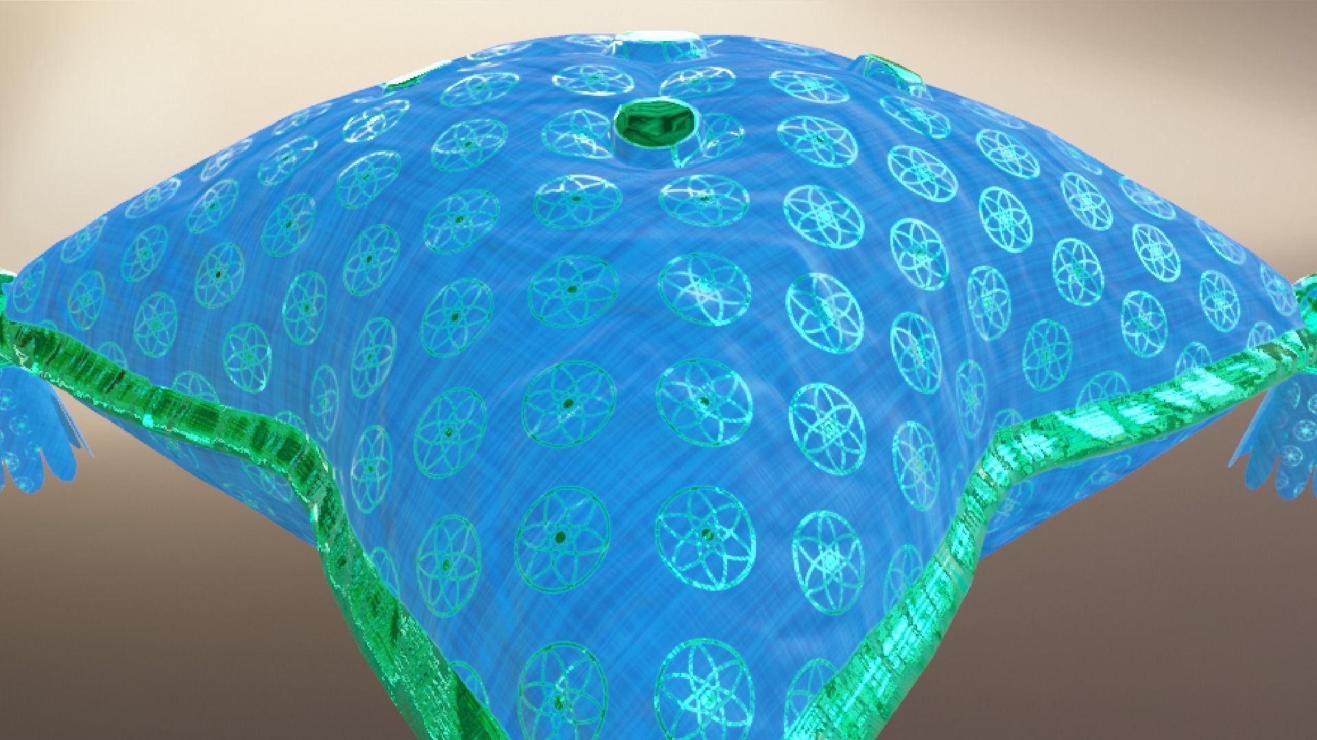 Royal Pillow Set Low-poly 3D model_50