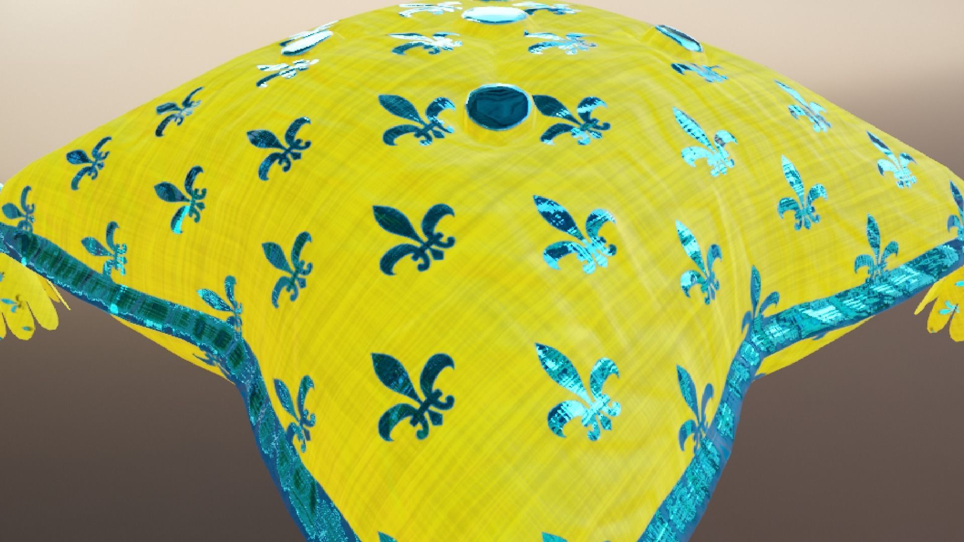 Royal Pillow Set Low-poly 3D model_58